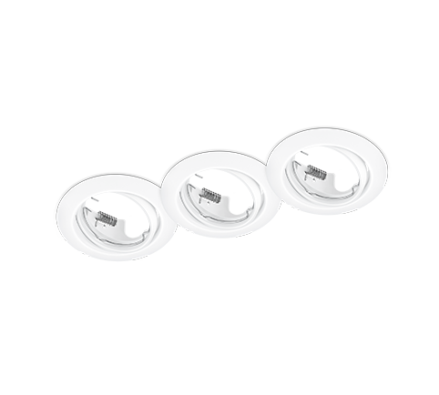Downlight empotrable foco Trio Jura 3 luces blanco mate Ø8,3cm 650100331