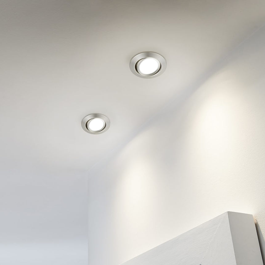 Trio Rila Recessed LED in matt nickel metal 650310107