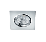 Plafón de techo Trio Pamir LED cromo 3000K regulable IP23 8,5cm 6