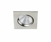 Downlight empotrable Trio Pamir LED níquel mate 3000K regulable IP23 650410107