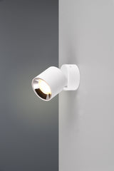 Plafón de techo Trio Guayana LED blanco mate 3000K Ø8,7cm 651000131