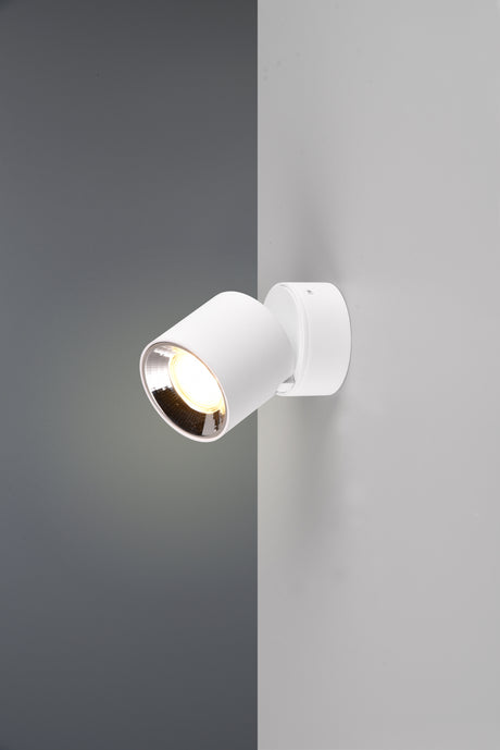 Plafón de techo Trio Guayana LED blanco mate 3000K Ø8,7cm 651000131