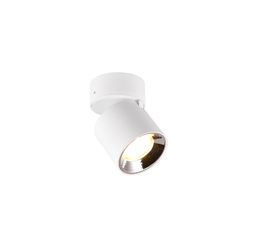 Plafón de techo Trio Guayana LED blanco mate 3000K Ø8,7cm 651000131