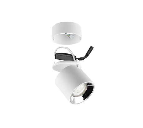 Plafón de techo Trio Guayana LED blanco mate 3000K Ø8,7cm 651000131