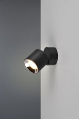 Plafón de techo Trio Guayana LED negro mate 3000K Ø8,7cm 651000132