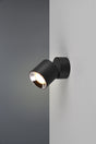 Plafón de techo Trio Guayana LED negro mate 3000K Ø8,7cm 651000132