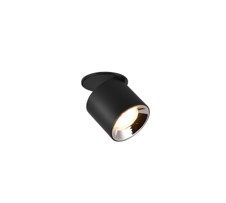 Plafón de techo Trio Guayana LED negro mate 3000K Ø8,7cm 651000132