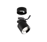 Plafón de techo Trio Guayana LED negro mate 3000K Ø8,7cm 651000132