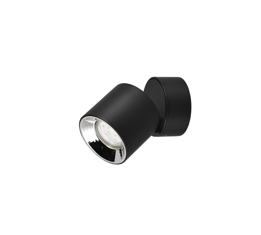 Plafón de techo Trio Guayana LED negro mate 3000K Ø8,7cm 651000132