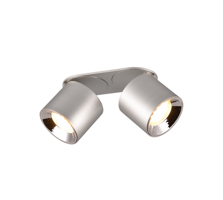 Plafón de techo Trio Guayana LED níquel mate 3000K 18cm 651000207