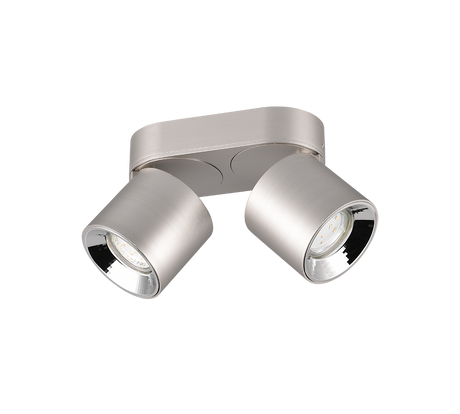 Plafón de techo Trio Guayana LED níquel mate 3000K 18cm 651000207