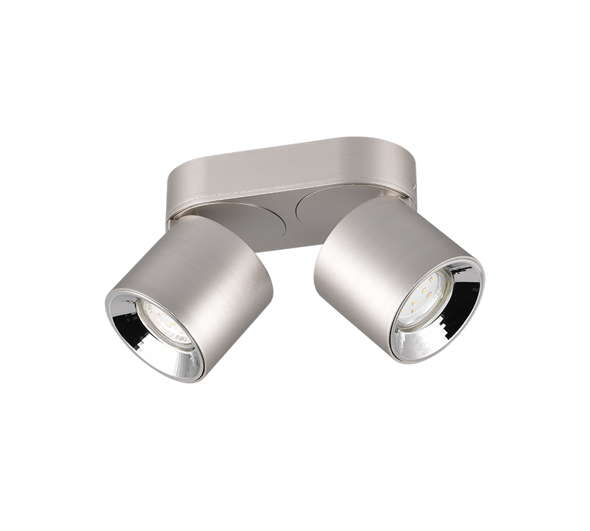 Plafón de techo Trio Guayana LED níquel mate 3000K 18cm 651000207