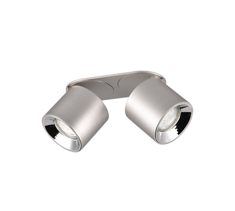Plafón de techo Trio Guayana LED níquel mate 3000K 18cm 651000207