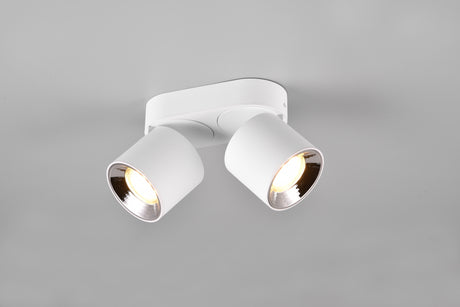 Plafón de techo Trio Guayana LED blanco mate 3000K 18cm 651000231