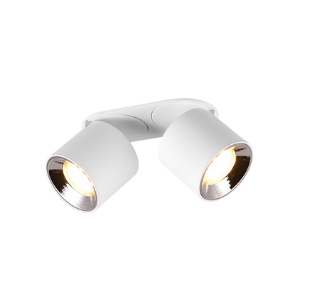Plafón de techo Trio Guayana LED blanco mate 3000K 18cm 651000231