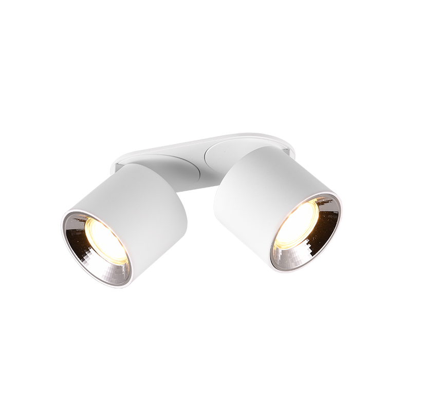 Plafón de techo Trio Guayana LED blanco mate 3000K 18cm 651000231