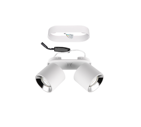 Plafón de techo Trio Guayana LED blanco mate 3000K 18cm 651000231