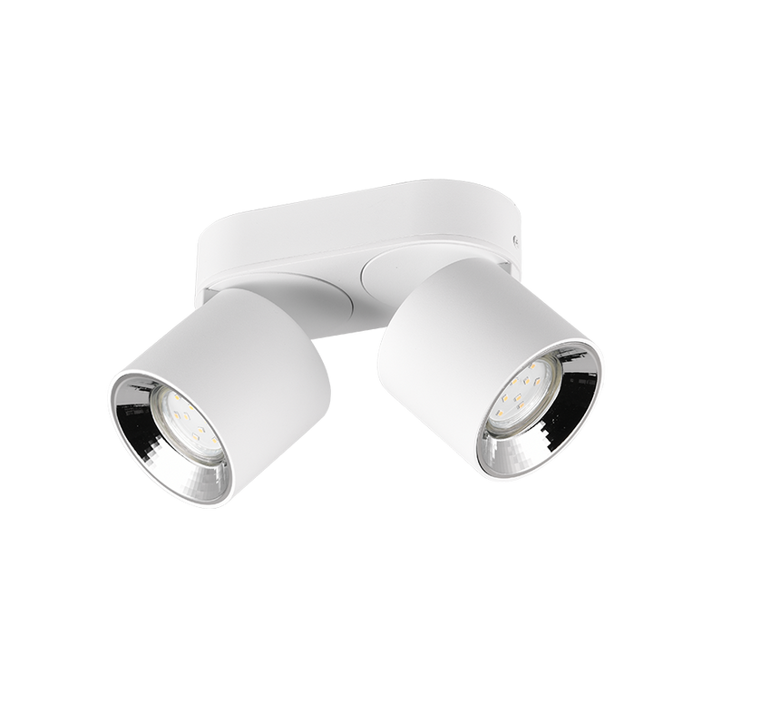 Plafón de techo Trio Guayana LED blanco mate 3000K 18cm 651000231