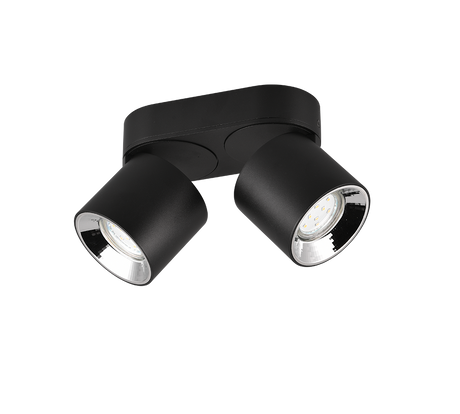Plafón de techo Trio Guayana LED negro mate 3000K 18cm 651000232