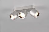 Plafón de techo Trio Guayana LED níquel mate 3000K 27,3cm 651000307