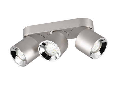 Plafón de techo Trio Guayana LED níquel mate 3000K 27,3cm 651000307
