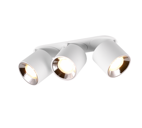 Plafón de techo Trio Guayana LED blanco mate 3000K 27,3cm 651000331