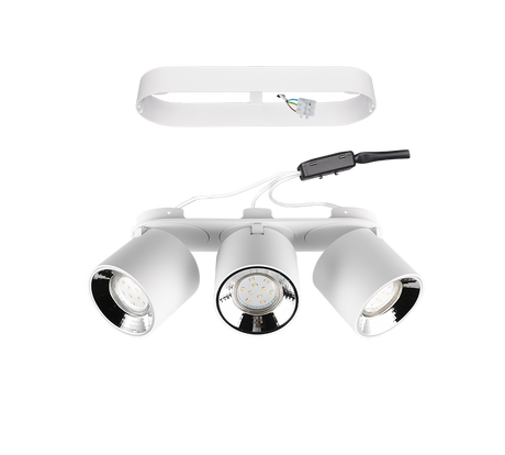 Plafón de techo Trio Guayana LED blanco mate 3000K 27,3cm 651000331
