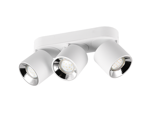 Plafón de techo Trio Guayana LED blanco mate 3000K 27,3cm 651000331