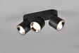 Plafón de techo Trio Guayana LED negro mate 3000K 27,3cm 651000332