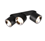 Plafón de techo Trio Guayana LED negro mate 3000K 27,3cm 651000332