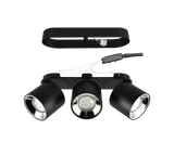 Plafón de techo Trio Guayana LED negro mate 3000K 27,3cm 651000332
