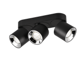 Plafón de techo Trio Guayana LED negro mate 3000K 27,3cm 651000332
