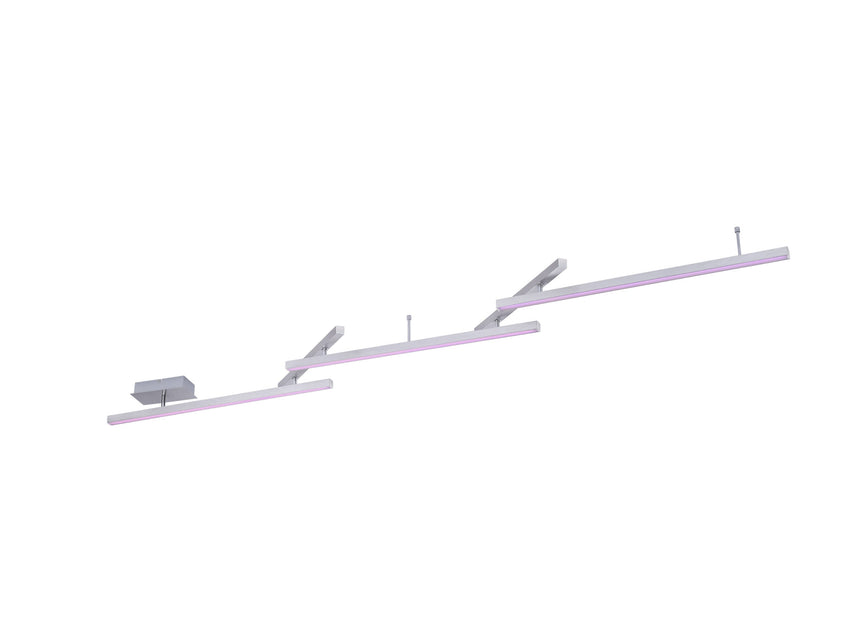 Trio Melby Plafón LED de metal níquel mate 651210507