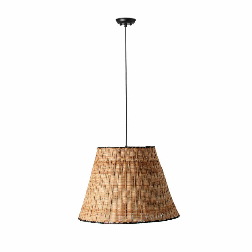 Faro SUMBA Lámpara colgante negra/ratán 65134-72