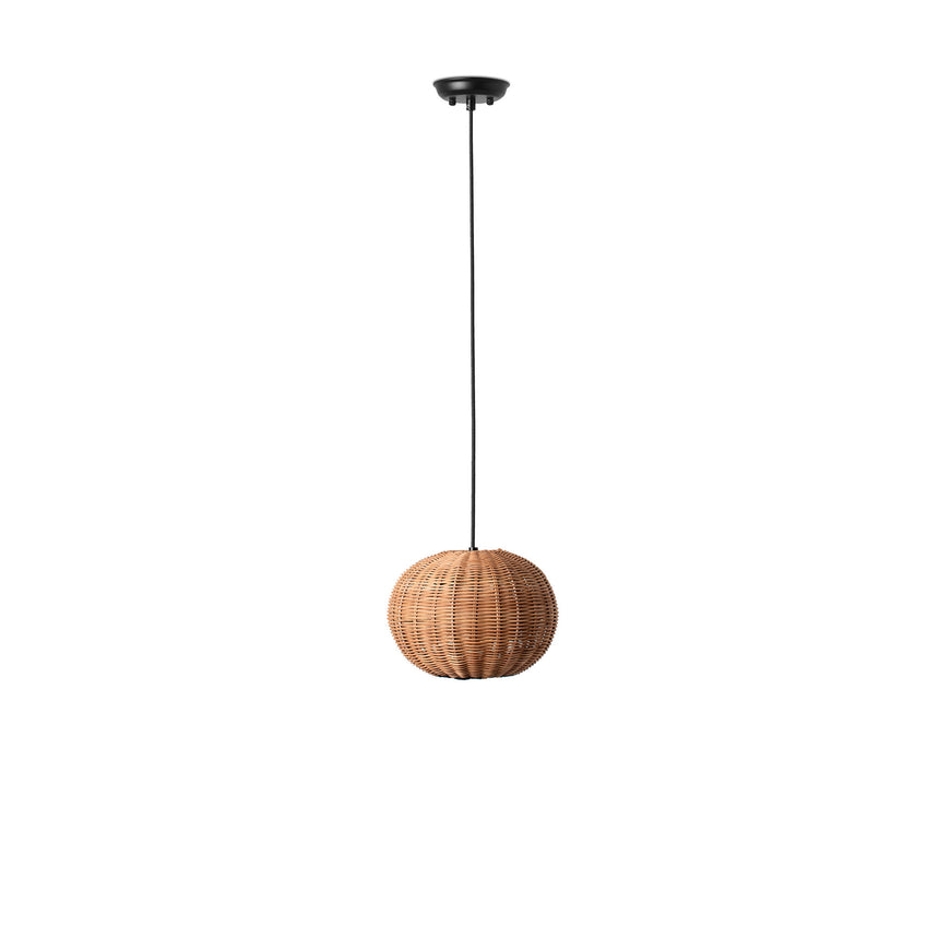 Faro HAKA 250 Lámpara colgante negra/ratán 65134-73