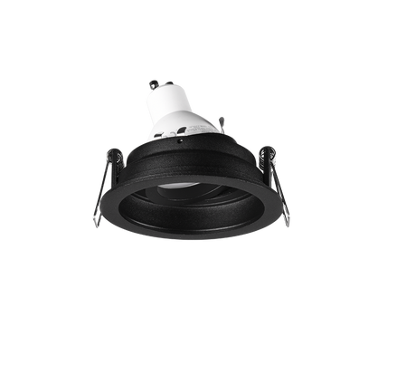 Plafón de techo Trio Kenai LED negro mate 3000K Ø9,2cm 651500132