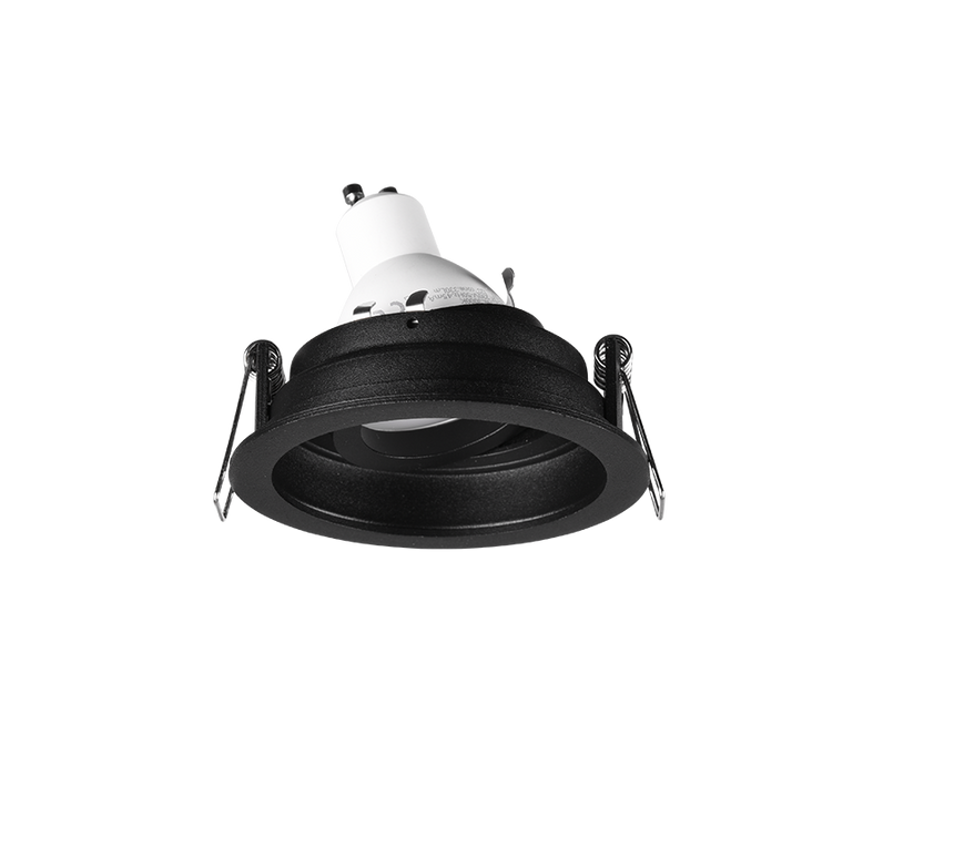 Plafón de techo Trio Kenai LED negro mate 3000K Ø9,2cm 651500132