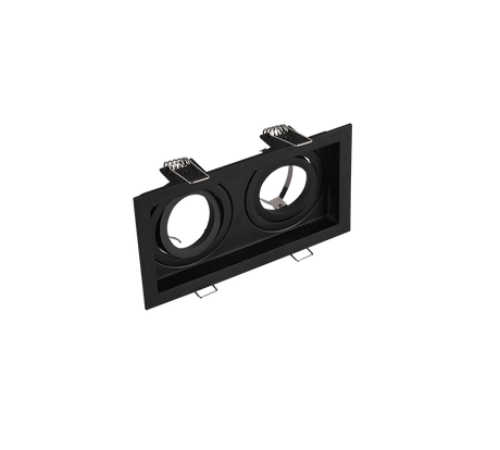 Downlight empotrable Trio Kenai 2 luces negro mate 651600232