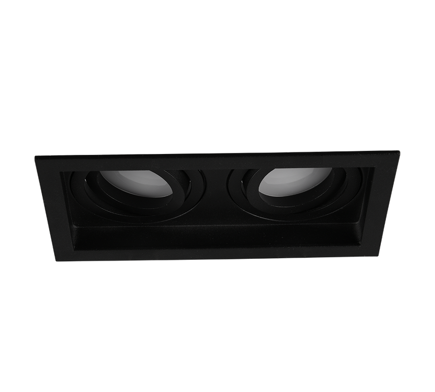Downlight empotrable Trio Kenai 2 luces negro mate 651600232 - vista 2