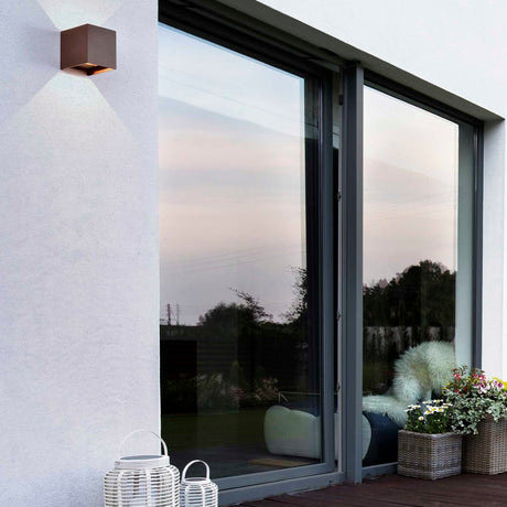 Mantra Davos Aplique exterior LED IP54 10×10cm marrón — ref. 7650 (1)