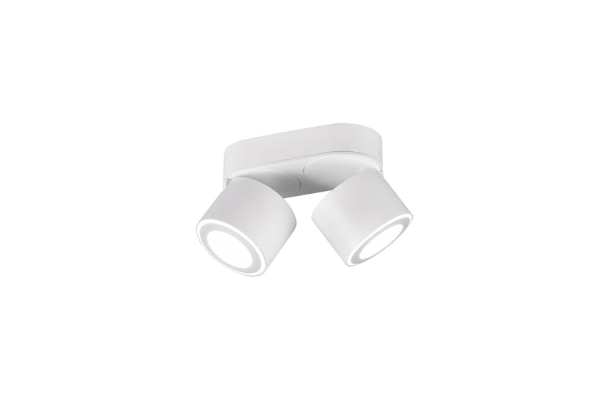 Trio Taurus Plafón LED de metal estera blanca 652910231