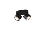Trio Taurus Plafón LED de metal estera negra 652910232