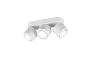 Plafón de techo Trio Taurus LED 3 luces blanco mate 3000K 27,3cm 652910331