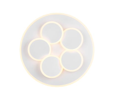 Plafón de techo Trio Mandala LED blanco mate CCT regulable con mando Ø49cm 653210631 - vista 3