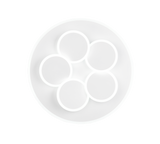 Plafón de techo Trio Mandala LED blanco mate CCT regulable con mando Ø49cm 653210631 - vista 4