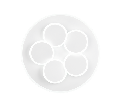 Plafón de techo Trio Mandala LED blanco mate CCT regulable con mando Ø49cm 653210631 - vista 4