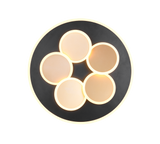 Plafón de techo Trio Mandala LED negro y dorado CCT regulable con mando Ø49cm 653210680 - vista 3