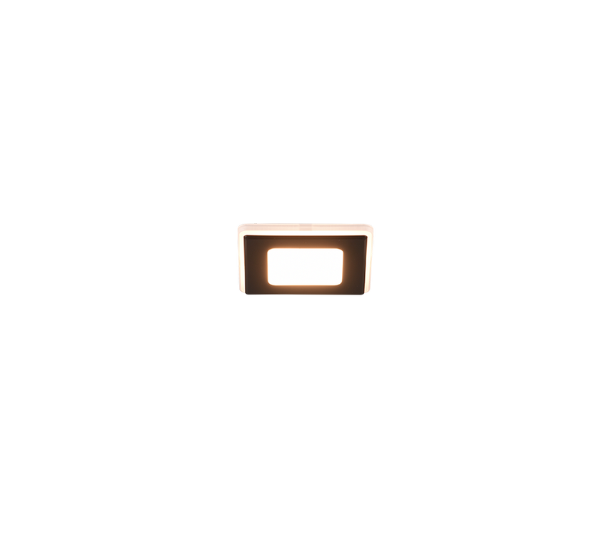 Plafón de techo Trio Nimbus LED negro mate 3000K regulable IP44 8,5cm 653410132