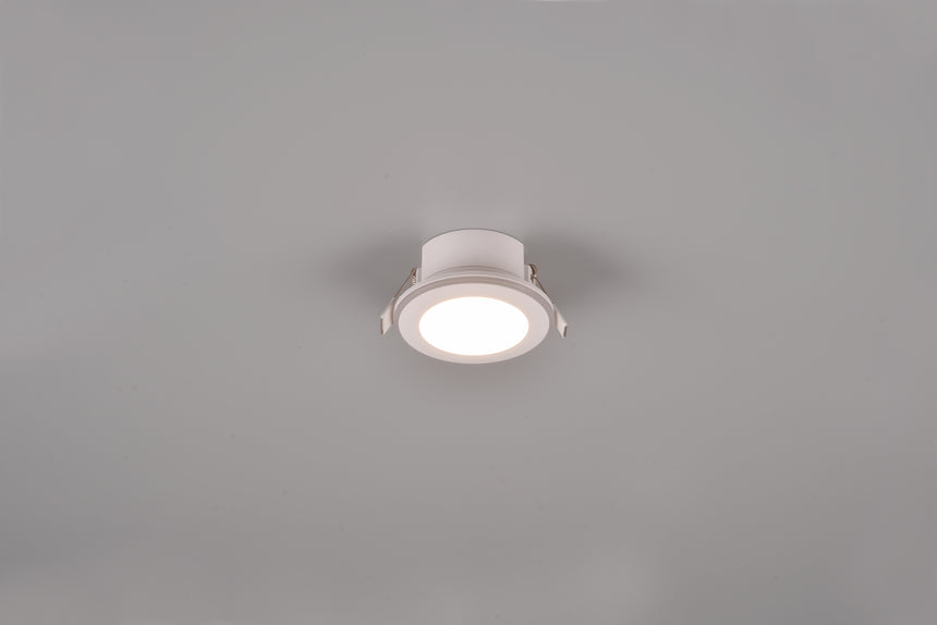 Plafón de techo Trio Argus LED blanco mate 3000K Ø8,2cm 653610131