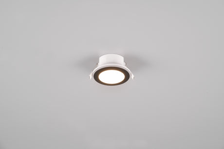 Plafón de techo Trio Argus LED negro mate 3000K Ø8,2cm 653610132